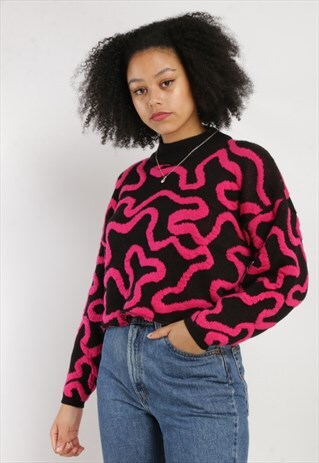 VINTAGE REWORKED CROPPED KNIT JUMPER Z564