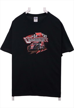 Vintage 90's Gildan T Shirt Racing Car Short Sleeve