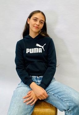 Vintage Size XS Puma Hoodie In Black