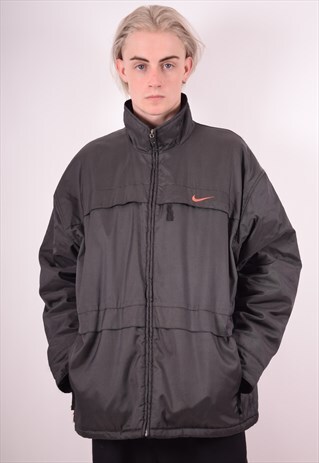 NIKE MENS VINTAGE JACKET LARGE BLACK 90S