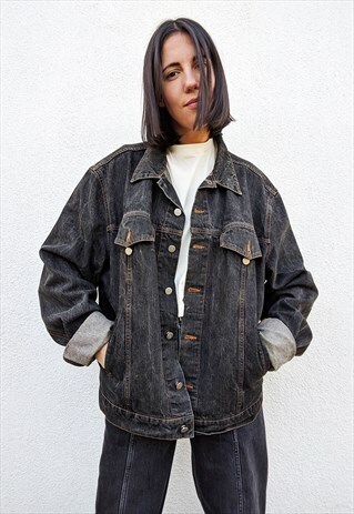 VINTAGE ARMANI JEANS OVERSIZED UNISEX DENIM JACKET