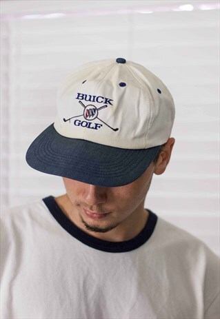 VINTAGE EMBROIDERED LOGO BASEBALL CAP HAT 90S X 2.9