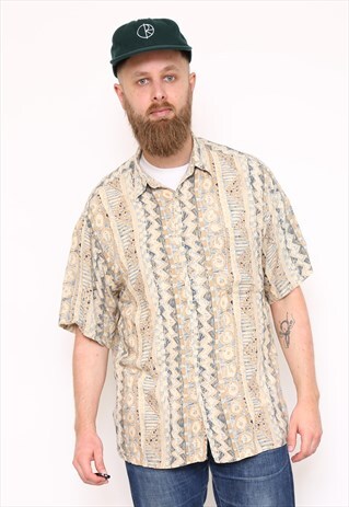 VINTAGE SHORT SLEEVE PIERRE CARDIN PRINTED SHIRT