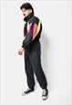 90S VINTAGE SKI SUIT BLACK NEON PINK YELLOW WINTER WARM 