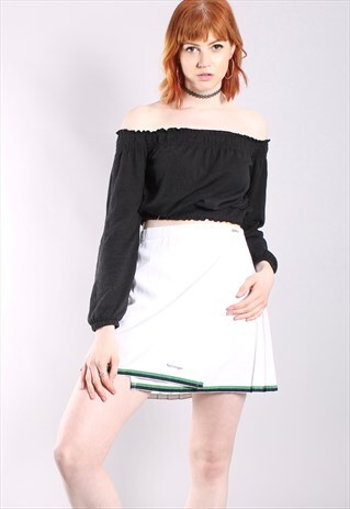 VINTAGE 80S SLAZENGER PLEATED MINI TENNIS SPORTS SKIRT