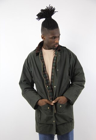 VINTAGE GREEN WAX JACKET