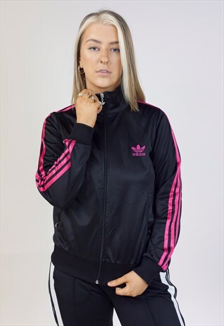 VINTAGE ADIDAS BLACK ZIP UP SPORTS JACKET