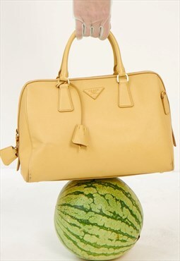 Prada Saffiano yellow handbag