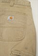 VINTAGE CARHARTT WORKWEAR BEIGE TROUSERS WOMENS