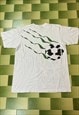 VINTAGE 90S NIKE JUST DO IT SOCCER T-SHIRT 2 SIDED PRINT M