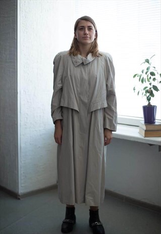 VINTAGE 90'S BEIGE BELTED TRENCH COAT