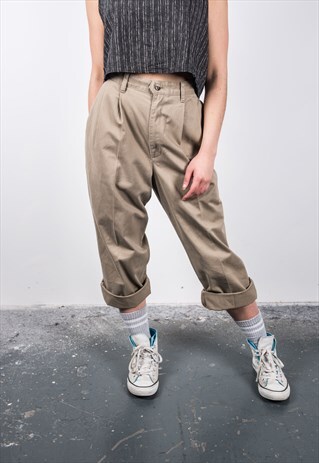 DOCKERS VINTAGE 1980S BEIGE TROUSERS