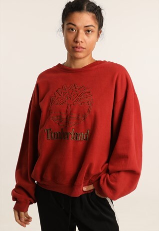 VINTAGE TIMBERLAND EMBROIDERED LOGO SWEATSHIRT