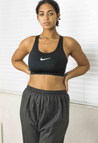 VINTAGE NIKE SPORTS BRA BRALETTE LOGO 90S M 3.7