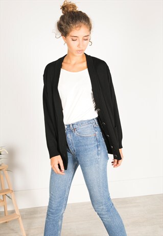 VINTAGE 80S CASUAL KNIT CARDIGAN / R02747