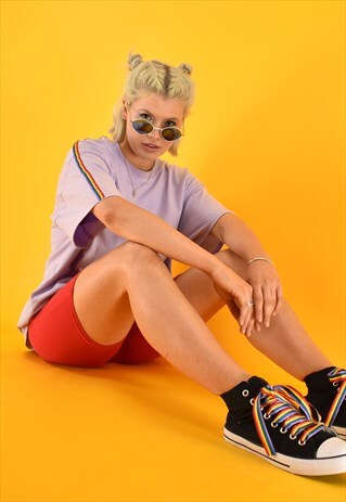 G&G UNISEX ORCHID RAINBOW RIBBON S/S TEE