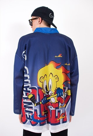 VINTAGE 90S COLOURFUL HOCKEY CHAMPIONSHIP JERSEY SHIRT