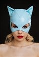 Cat Party Mask Blue Carnival Vinyl Blue Cat Mask 