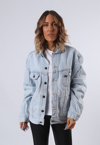 LEE DENIM JACKET OVERSIZED FITTED UK 18 (B6AM)