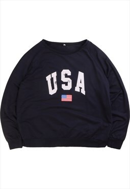 Vintage 90's Gildan Sweatshirt USA Crewneck Navy