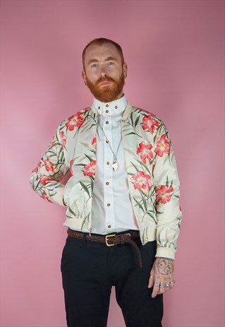 VINTAGE 1990S FLOWER BOMER JACKET