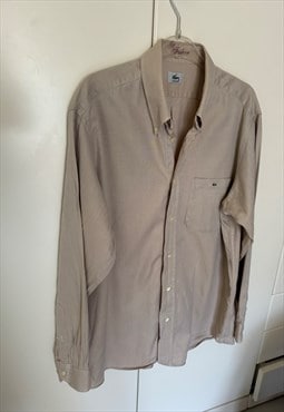 Vintage LACOSTE Beige Shirt. Size 42. Made in France