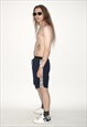 VINTAGE 90S CLASSIC SPORTS SHORTS IN NAVY BLUE