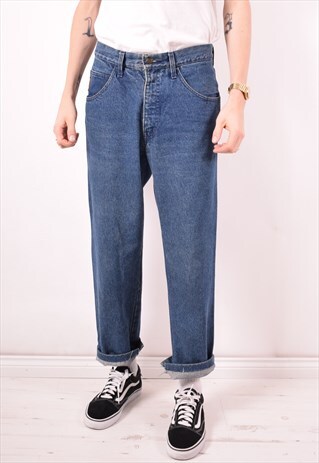 ARMANI MENS VINTAGE JEANS W32 L28 BLUE 90S