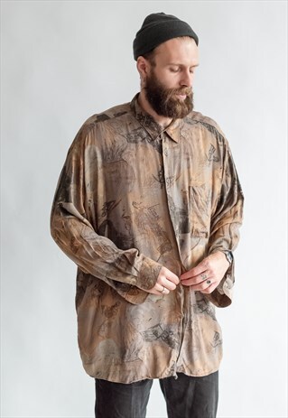 VINTAGE 80S FUNKY FESTIVAL SHIRT IN LONG SLEEVE