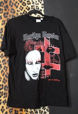 Black 'Marilyn Manson' Band T-shirt Rock Metal size large