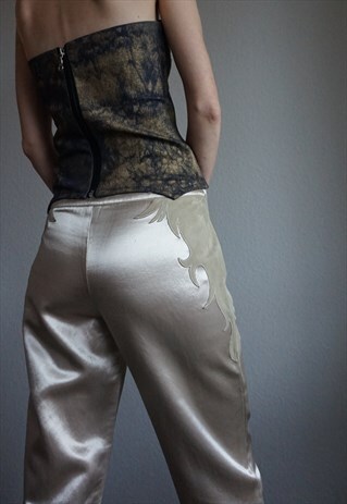 Y2K ROBERTO CAVALLI PANTS LOW WAIST FLAME TROUSERS VINTAGE