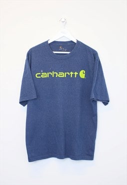 Vintage Carhartt large  logo t-shirt in blue . Best fits L