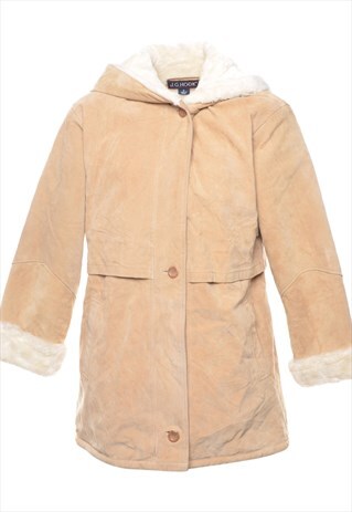BEYOND RETRO VINTAGE J.G.HOOK SUEDE FAUX SHEARLING LINING CO