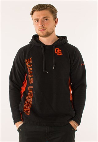 VINTAGE BLACK ORANGE NIKE OREGON STATE HOODIE PULLOVER