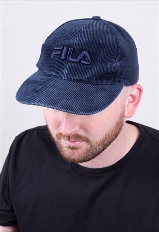 VINTAGE CORD CORDUROY BASEBALL CAP HAT FILA