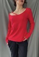 VINTAGE 90S/00S VERSACE CUT OUT JERSEY TOP WITH LONG SLEEVES