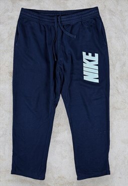 Nike Joggers Blue Sweatpants Spell Out Baggy Men's XL
