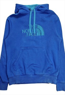 Men's The North Face Spell Out Hoodie In Blue Size Medium
