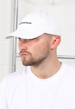Vintage Reebok Cap in White Baseball Summer Sports Hat