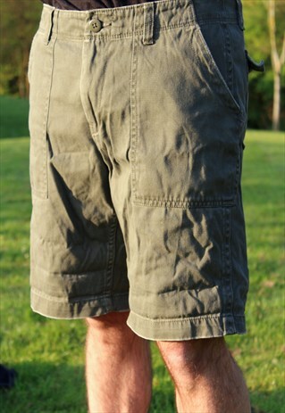 VINTAGE RETRO KHAKI CAMO SHORTS - MEDIUM - BOARD RETRO