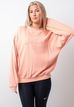Vintage Lake Geneva Graphic Sweatshirt in Salmon Pink Medium