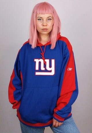 VINTAGE 90'S NY NFL REEBOK UNISEX HOODIE / SWEATSHIRT