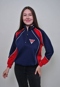 90's track suit sweatshirt, vintage multicolor sport wear 