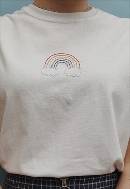 embroidered rainbow t-shirt