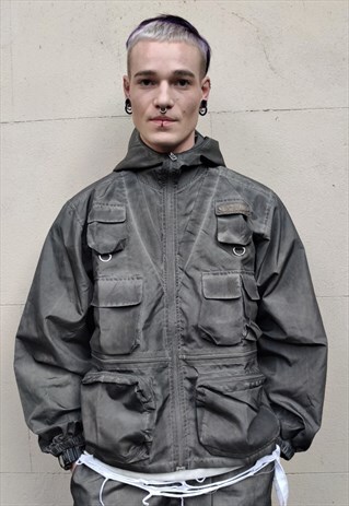 DROP SHOULDER PREMIUM FADED WINDBREAKER TRACK TOP JACKET