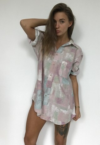 PATTERNED OVERSIZED RETRO VINTAGE UNISEX FESTIVAL SHIRT