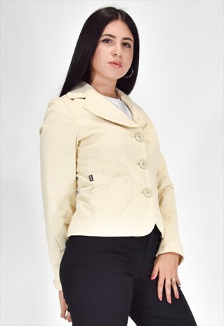MOSCHINO JEANS WHITE SPRING JACKET