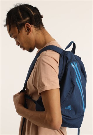 VINTAGE ADIDAS 3 STRIPE PRINTED BACKPACK