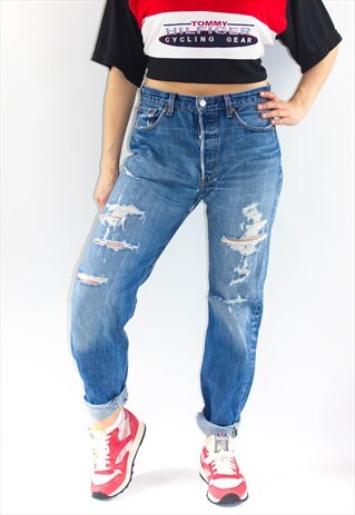 VINTAGE 90'S GUY FIT DISTRESSED 501 LEVI'S