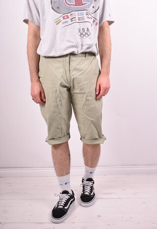 HELLY HANSEN MENS VINTAGE SHORTS W34 GREEN 90S